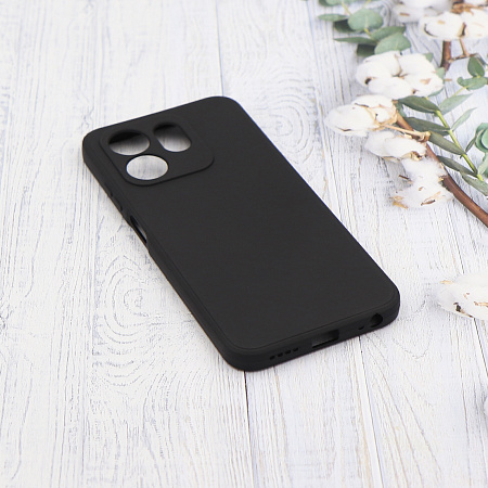 Чехол силиконовый для Infinix Hot 50i (4G), с микрофиброй внутри, с защитой камеры, X-CASE, черный