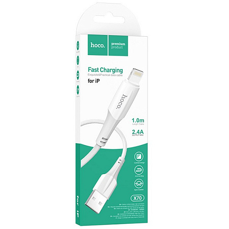USB дата кабель Lightning, HOCO, X70, 1M, белый