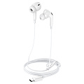 Проводные наушники M101 Pro Type-C, Crystal joy wire-controlled, HOCO, вакуумные с микрофоном, белые