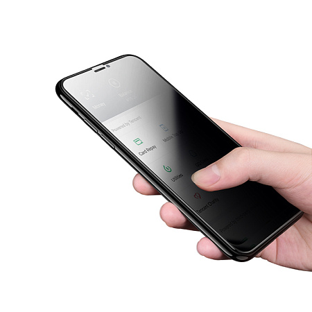 Защитное стекло на iPhone X/XS/11 Pro (A34 Plus), HOCO, Антишпионское стекло, черное