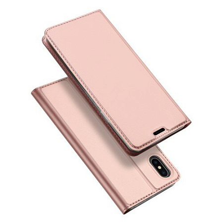Чехол-книжка для iPhone XS Max, DU DU, боковой, розовый