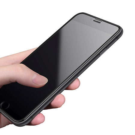 Защитное стекло на iPhone 6/6S(SP9), HOCO, закруглённое, черное