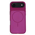 Чехол-накладка для iPhone 17 Air, Silicon Case, магнитный (MagSafe), с дизайном, без лого, X-CASE, винный