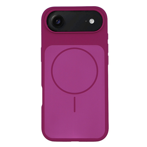 Чехол-накладка для iPhone 17 Air, Silicon Case, магнитный (MagSafe), с дизайном, без лого, X-CASE, винный