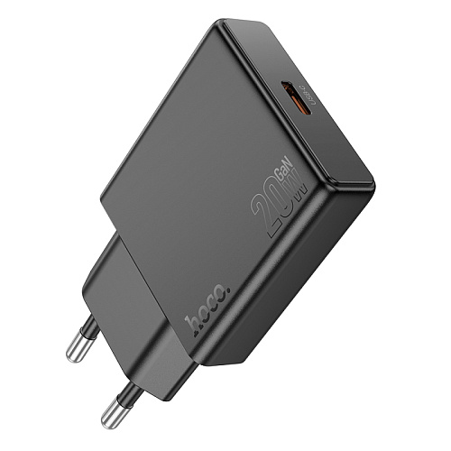 Сетевое зарядное устройство, 1 PD 20W (N37), HOCO, черный