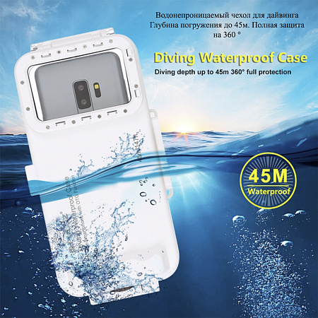 Чехол для дайвинга для IPhone 16, 16E, 16 Pro, 15, 15 Pro и Android с разъемом Type-C, 45 м погружение, PULUZ