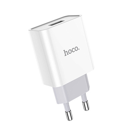 Сетевое зарядное устройство, 1 USB 2.1A (C81A), HOCO, белый