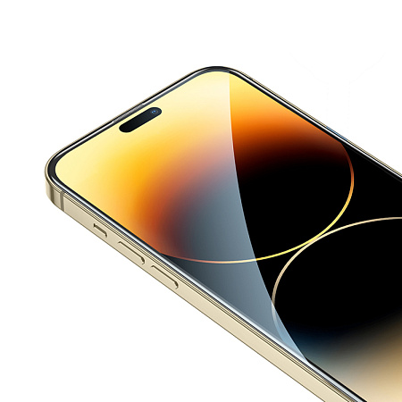 Защитное стекло для iPhone 14 Pro, G1, HOCO, Flash attach full screen glass, черное