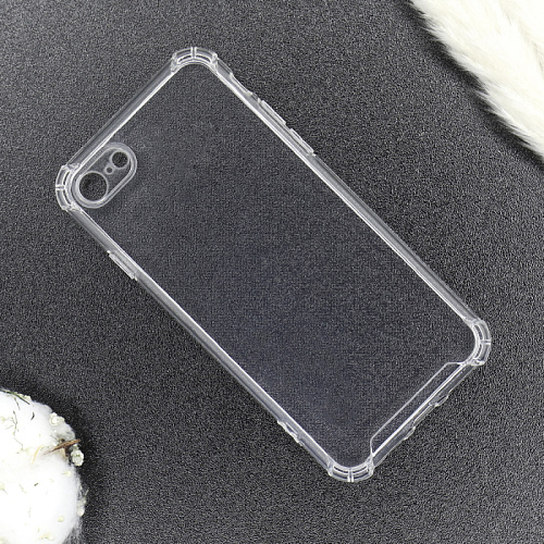Чехол силиконовый для iPhone 7/8/SE 2020, усиленные края, микс, X-CASE, прозрачный