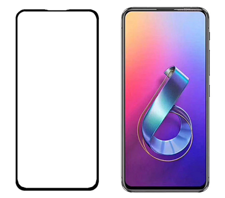 Защитное стекло на Asus ZS630KL, ZenFone 6, 9D, черный, X-CASE