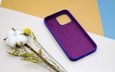 Чехол-накладка для iPhone 14 Pro Max, Silicon Case, без лого, индиго