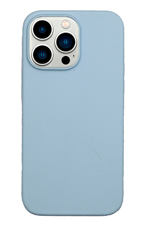 Чехол-накладка для iPhone 14 Pro Max, Silicon Case, без лого, небесно-голубой