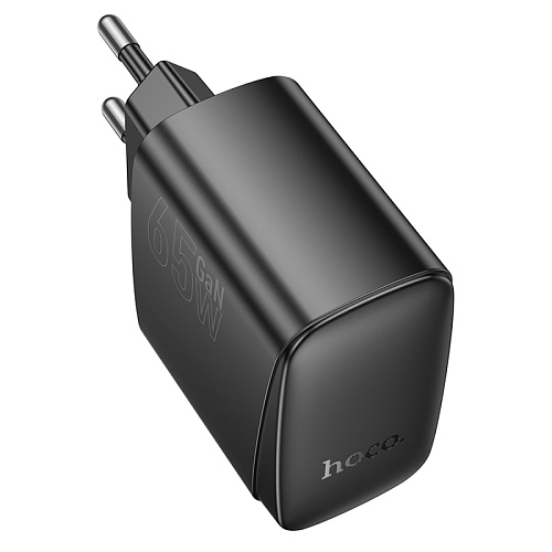 Сетевое зарядное устройство, 1 PD 65W + 1 USB 18W (CS63A), HOCO, черный