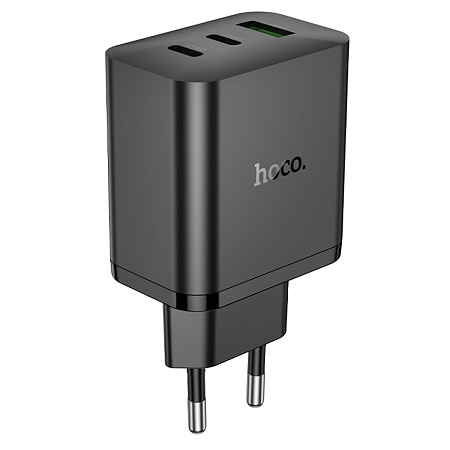 Сетевое зарядное устройство, 1 USB 3.0 QC+2 PD 65W (N51), HOCO, черный