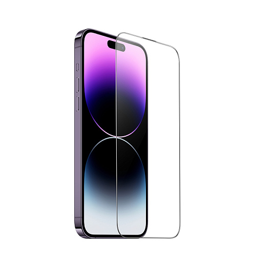 Защитное стекло для iPhone 14 Pro, A34, HOCO, 9D large arc dustproof glass, черное