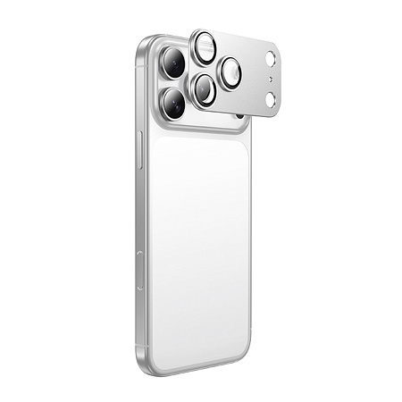 Защитное стекло для iPhone 17 Pro Max, V16, HOCO, на заднюю камеру, алюминий, серебряный