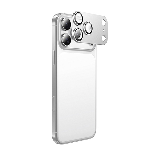 Защитное стекло для iPhone 17 Pro Max, V16, HOCO, на заднюю камеру, алюминий, серебряный