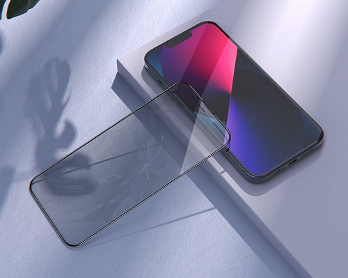 Защитное стекло на iPhone 13 mini (5.4) A28, HOCO, Full screen matte super clear anti-fingerprint, черное