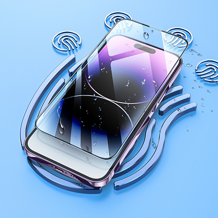 Защитное стекло для iPhone 14 Pro Max, G9, HOCO, Full screen HD tempered glass, черное