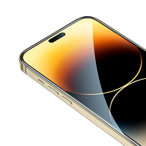 Защитное стекло на iPhone 14 Pro Max (6.7), 6D, с сеточкой для динамика, черное, X-CASE