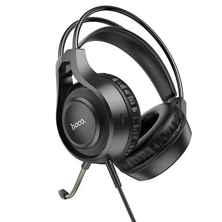 Проводные наушники W106, HOCO, игровые с микрофоном, черные