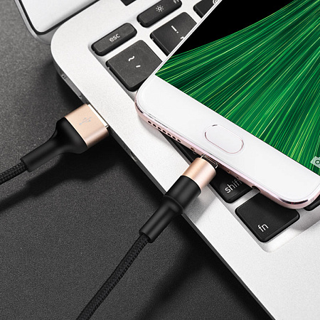 USB Кабель Micro, HOCO, X26, черно-золотой