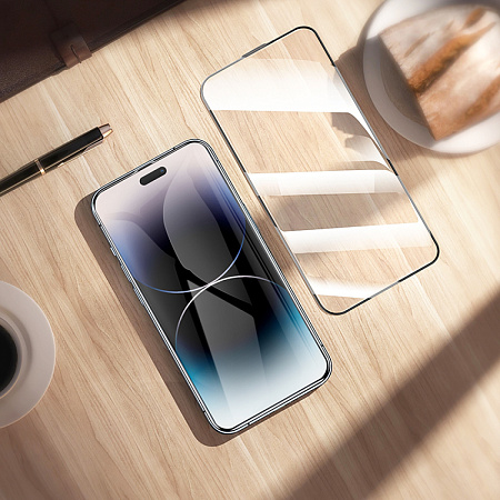 Защитное стекло для iPhone 14 Pro Max, A777, HOCO, HD, черное