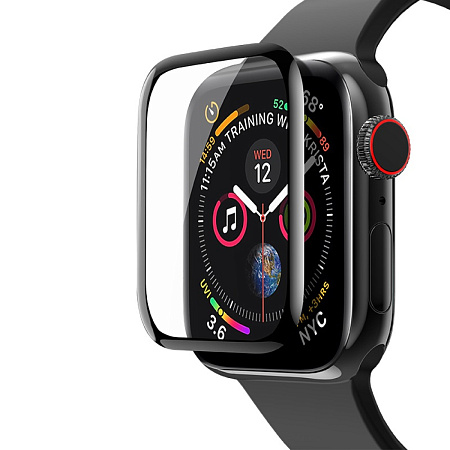 Защитное стекло на Apple Watch, HOCO, 40mm, 3D, черное