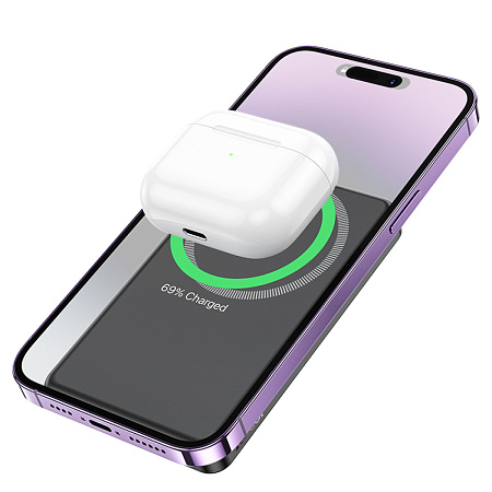 Универсальный Доп. Аккумулятор 5000mAh, J125, HOCO, выход: 1 PD 20W, беспроводная зарядка (MagSafe), черный