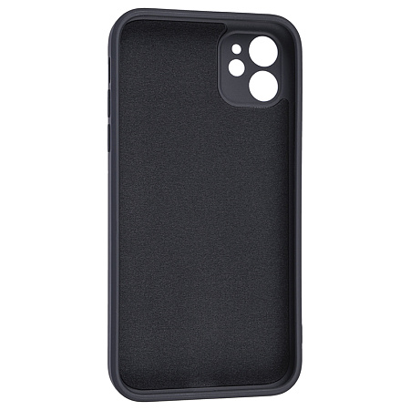 Чехол силиконовый для iPhone 11 (6.1), с микрофиброй внутри, с защитой камеры, X-CASE, черный