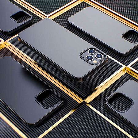 Чехол силиконовый для IPhone 12 Pro Max (6.7), Fascination series TPU, черный, Скидка