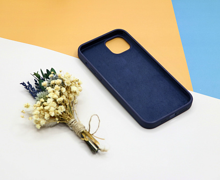 Чехол-накладка для iPhone 14 Plus, Silicon Case, без лого, темно-синий