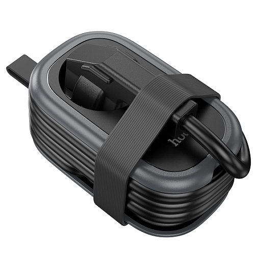 Сетевой фильтр на 1 розетка+2 USB+1 PD, 1.1м, NS7, HOCO, черный