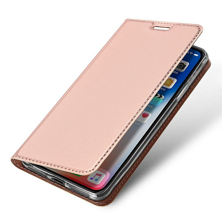 Чехол-книжка для iPhone XS Max, DU DU, боковой, розовый