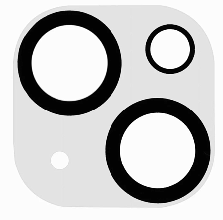 Защитное стекло на iPhone 13 (6.1)/13 mini (5.4) G13, HOCO, на заднюю камеру, черное