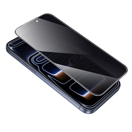 Защитное стекло для iPhone 17 Pro, A777 Plus, HOCO, антишпионское, черное