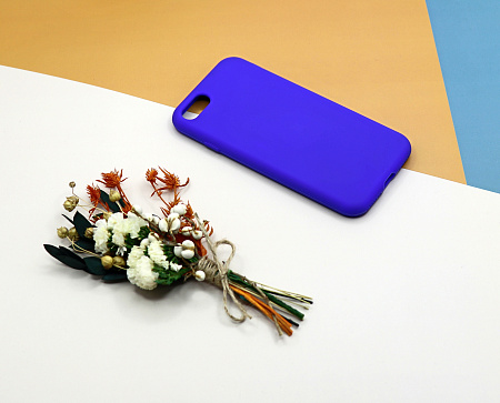 Чехол - накладка для iPhone 7/8/SE (2020), Silicon Case, без лого, пурпурно-синий