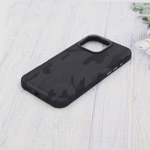 Чехол-накладка для iPhone 16 Pro Max, камуфляж, магнитный (MagSafe), без лого, X-CASE, синий