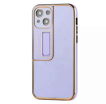 Чехол силиконовый для iPhone 13 mini (5.4), глянцевый с подставкой, X-CASE, сиреневый