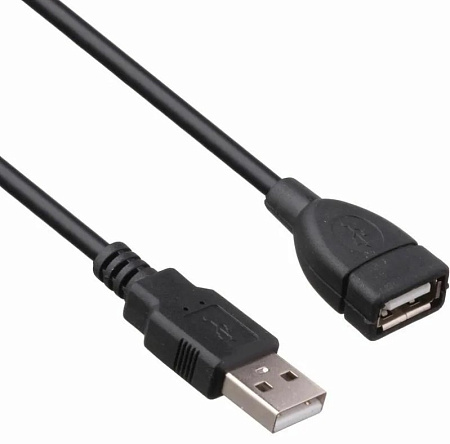Кабель USB 2.0 удлинитель 5М, черный