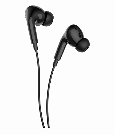 Проводные наушники M1 Pro, Type-C, HOCO, вакуумные с микрофоном, черные
