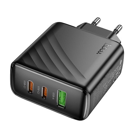 Сетевое зарядное устройство, 1 USB 3.0 QC+2 PD 45W (CS26A), HOCO, черный