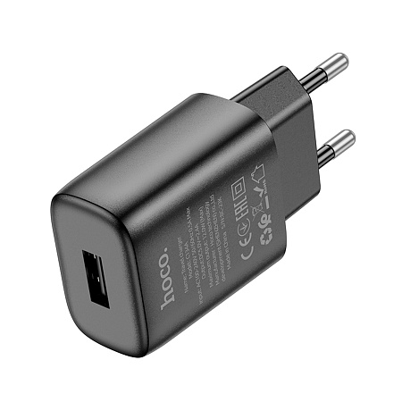 Сетевое зарядное устройство, 1 USB 2.4A (C134A), HOCO, черный