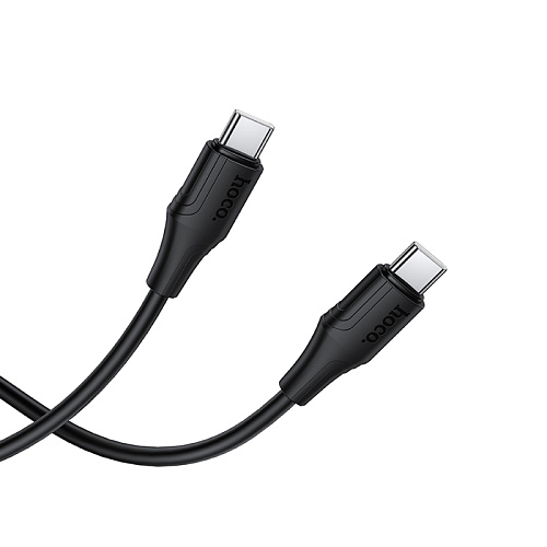 Кабель Type-C на Type-C, HOCO, X124, силиконовый, 1м, 60W, черный