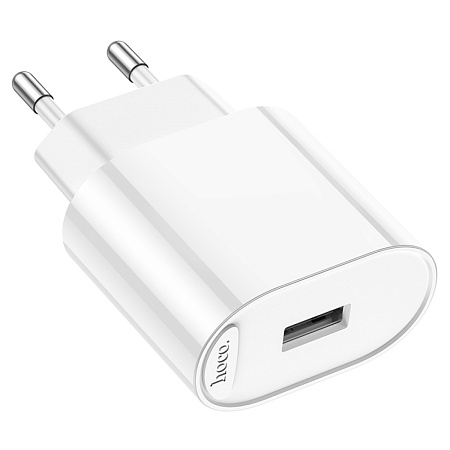 Сетевое зарядное устройство, 1 USB 10.5W (C109A), HOCO, белый