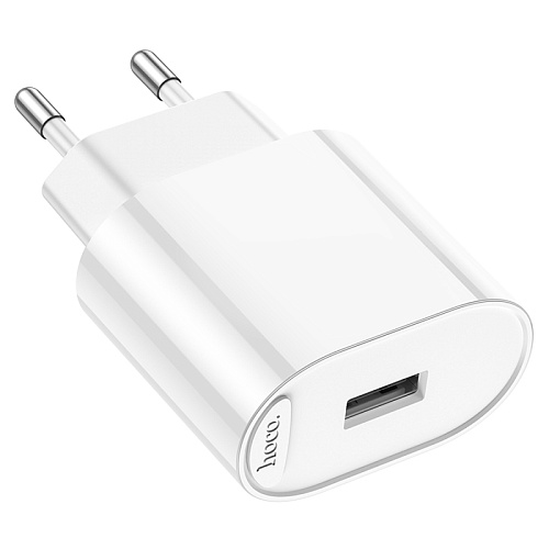 Сетевое зарядное устройство, 1 USB 10.5W (C109A), HOCO, белый