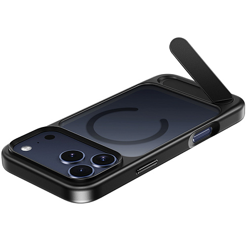 Чехол для iPhone 17 Pro, TPU+PC 1.7 мм, Магнитный (MagSafe), с подставкой, AS12, HOCO, прозрачный