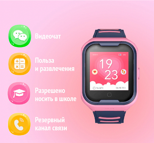 Часы детские Smart Watch 4G , розовые