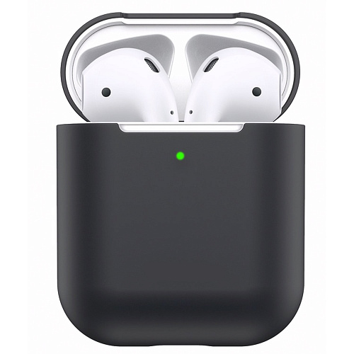 Чехол силиконовый для Airpods 1/Airpods 2 case, X-CASE, черный