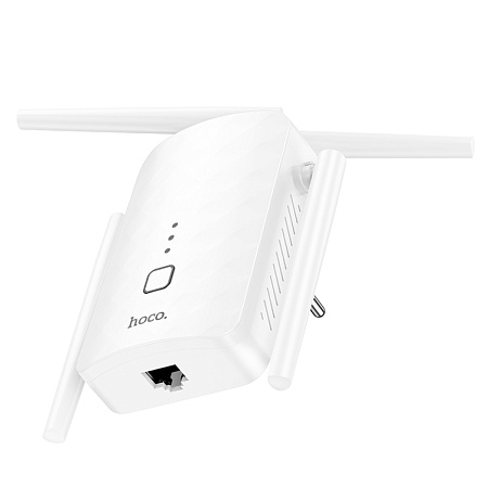 Репитер WiFi4, HI35, HOCO, белый